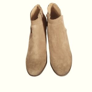 Lucky Brand Women's Aniywn Wedge Heel Suede Ankle Booties Sz 8 1/2